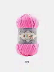 Фуксия пряжа плюшевая Alize Velluto, 100% микрополиэстер, 100 г, 68 м