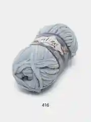 Серебряный пряжа плюшевая Alize Velluto, 100% микрополиэстер, 100 г, 68 м