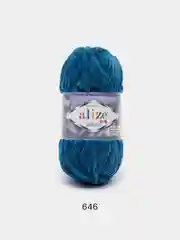 Морской пряжа плюшевая Alize Velluto, 100% микрополиэстер, 100 г, 68 м