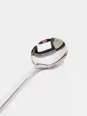 Серебряный ложка стильная чайная, круглая