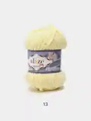 Лимонный пряжа плюшевая Alize Velluto, 100% микрополиэстер, 100 г, 68 м