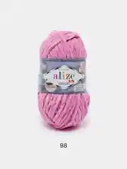 Коралловый меланж пряжа плюшевая Alize Velluto, 100% микрополиэстер, 100 г, 68 м