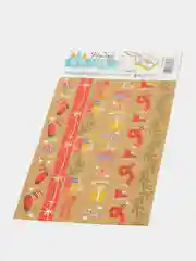 Голубой новогодние наклейки на подарки, Новый год, декор