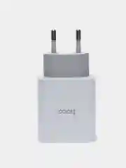 Сетевое зарядное устройство Hoco C80A, быстрая зарядка QC 3.0 + кабель Type-C to Lightning