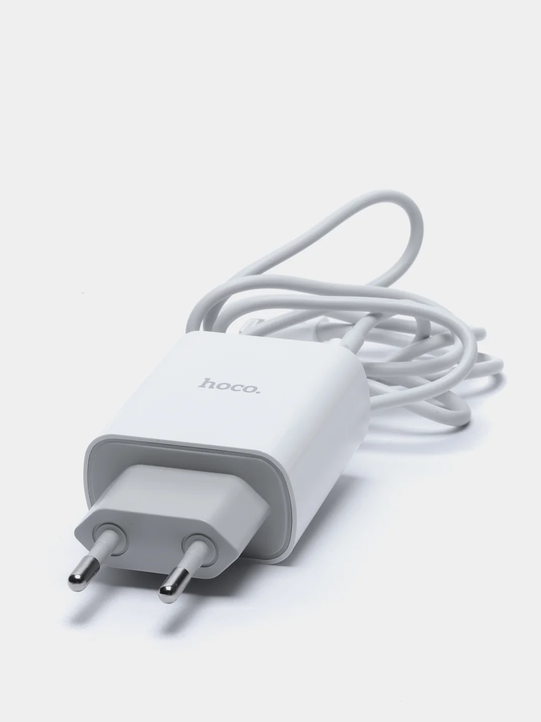 Сетевое зарядное устройство Hoco C80A, быстрая зарядка QC 3.0 + кабель Type-C to Lightning