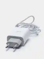 Сетевое зарядное устройство Hoco C80A, быстрая зарядка QC 3.0 + кабель Type-C to Lightning