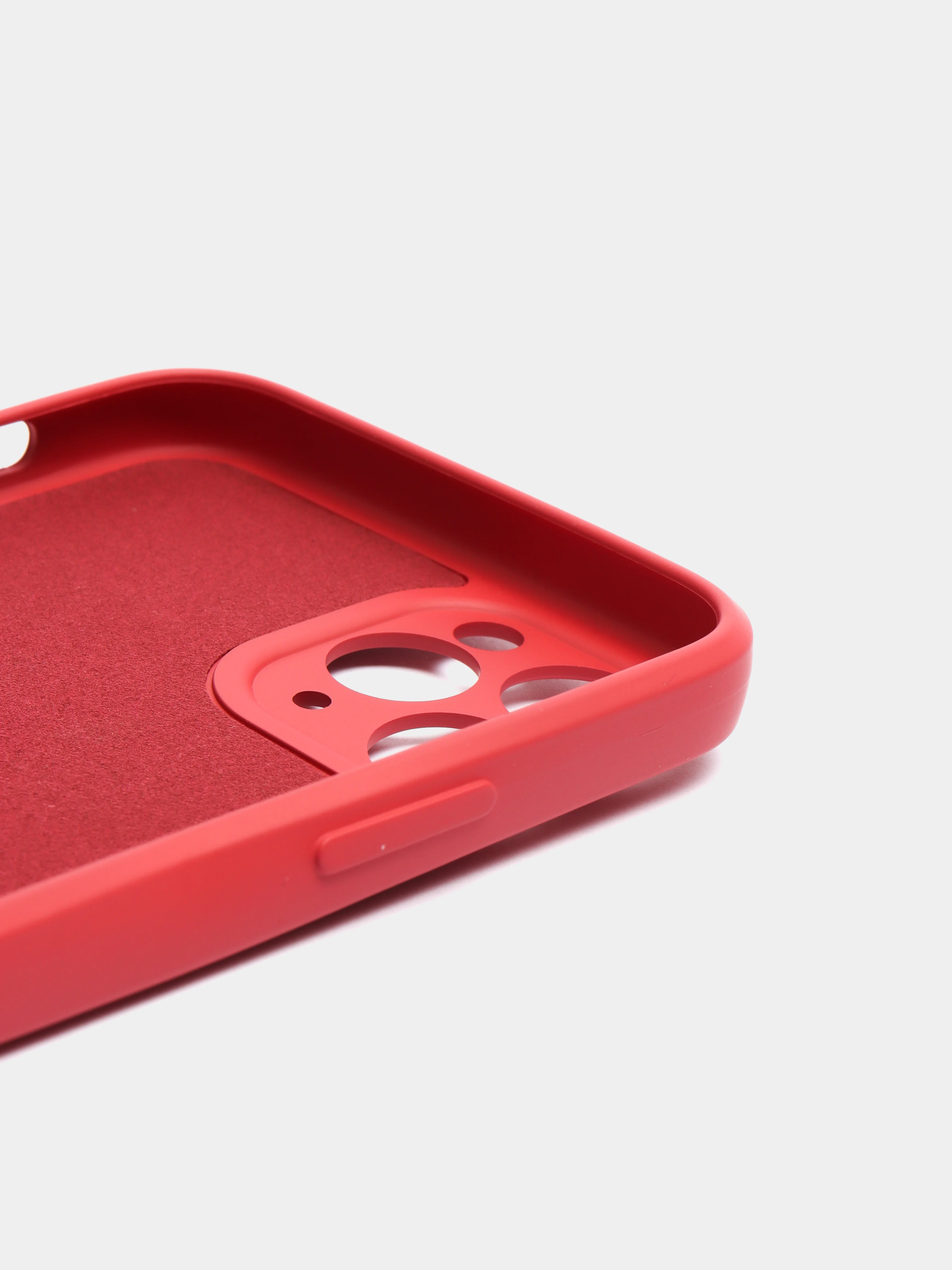 Багровый чехол силиконовый с защитой камеры для Apple iPhone 11 Pro с бархатной подкладкой