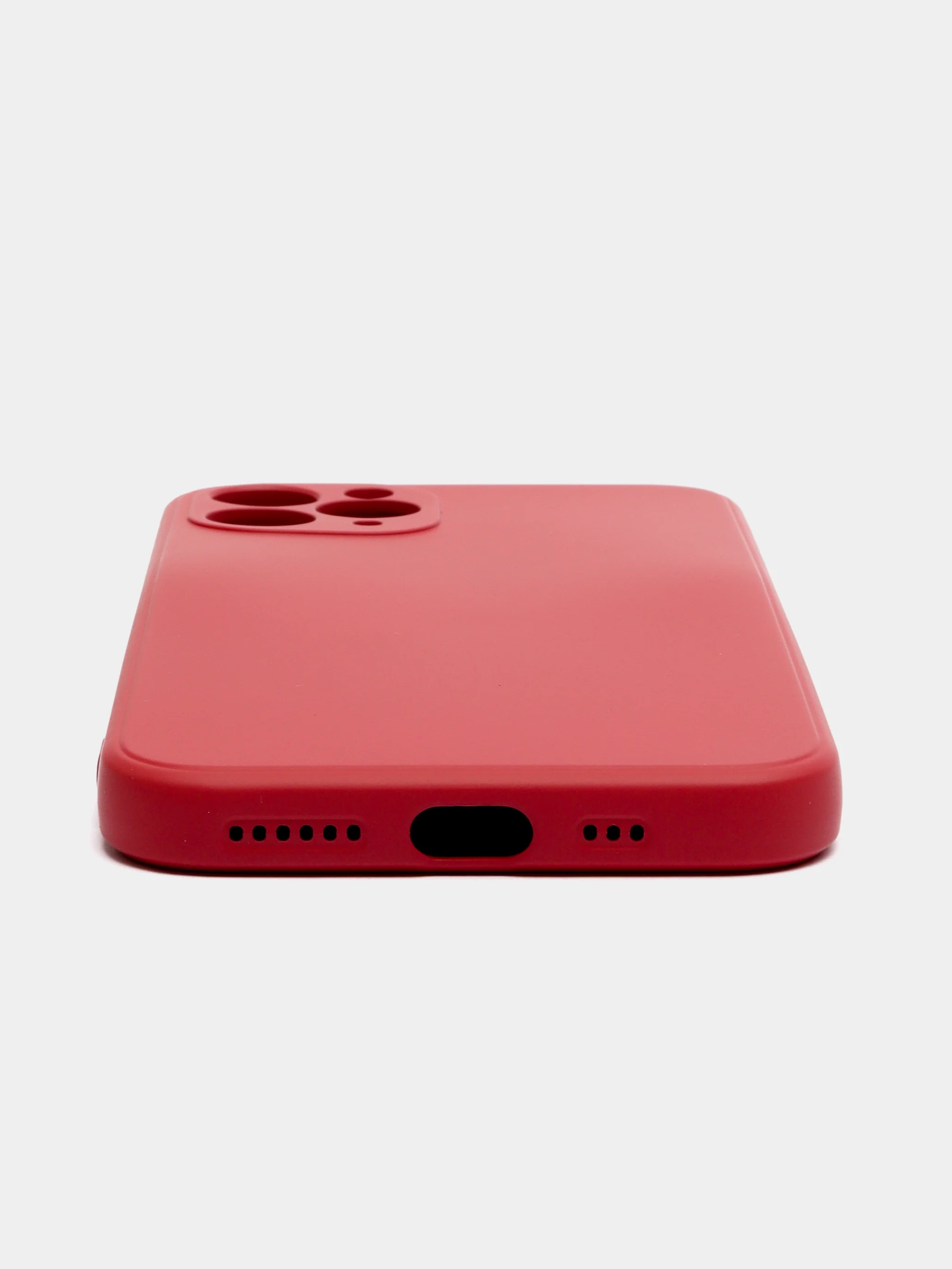 Багровый чехол силиконовый с защитой камеры для Apple iPhone 11 Pro с бархатной подкладкой