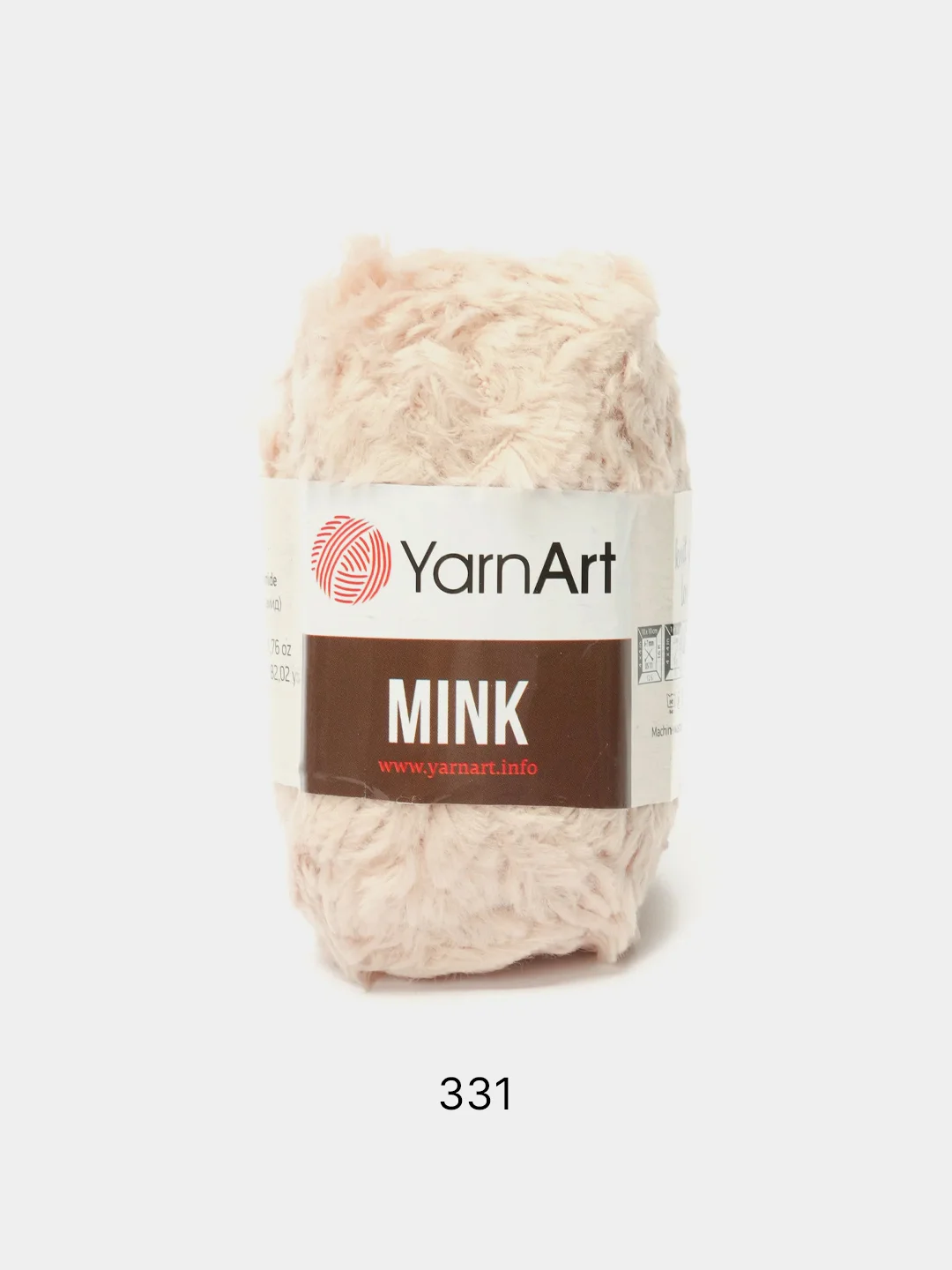 Коричневый пряжа YarnArt Mink, полиамид, 50 г, 75 м