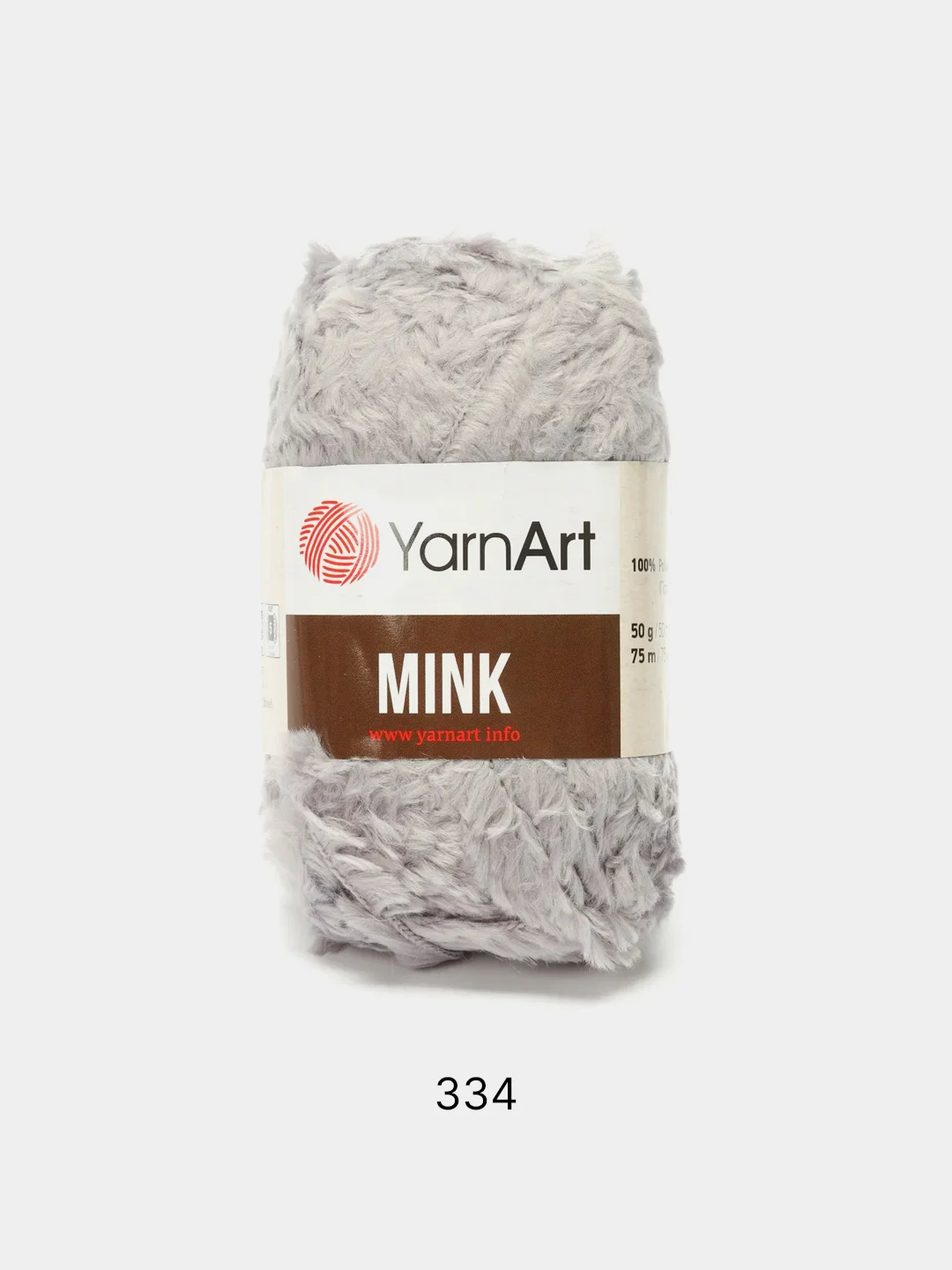 Серый пряжа YarnArt Mink, полиамид, 50 г, 75 м