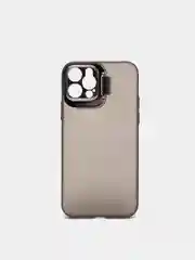 Угольный чехол для iPhone 12 Pro пластиковый матовый ультратонкий  с защитой камеры
