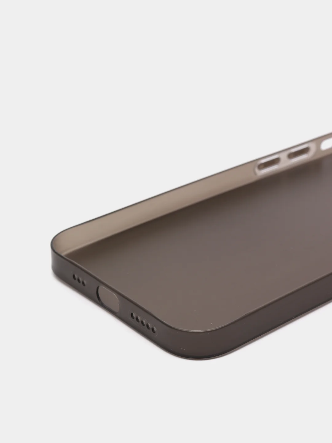 Угольный чехол для iPhone 12 Pro пластиковый матовый ультратонкий с защитой камеры