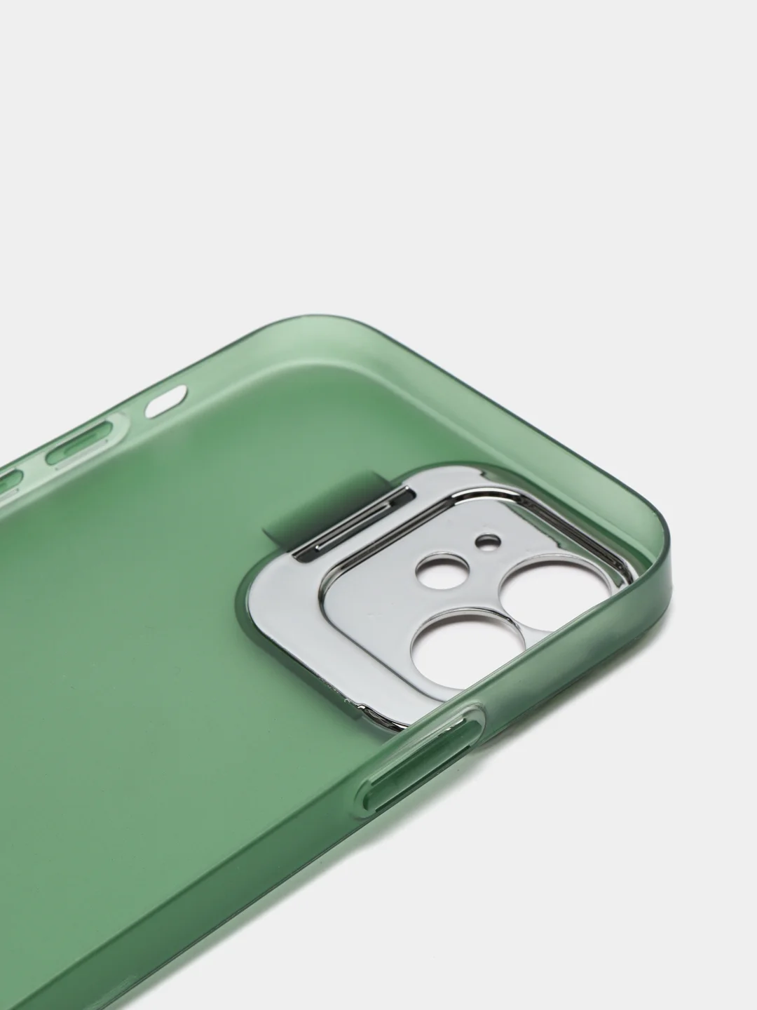 Зеленый чехол для iPhone 12 пластиковый матовый ультратонкий с защитой камеры