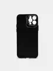 Угольный чехол для iPhone 12 Pro пластиковый матовый ультратонкий  с защитой камеры