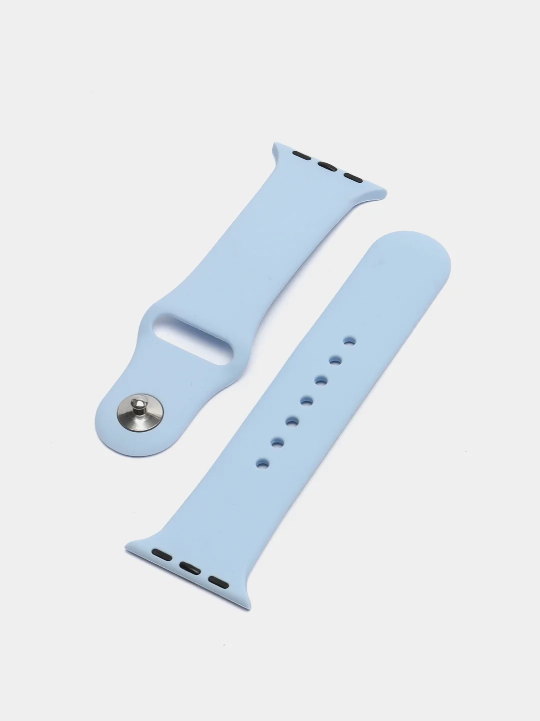 Небесно-голубой силиконовый ремешок для Apple Watch 3, 4, 5, 6, 7, SE на 38/42/40/44