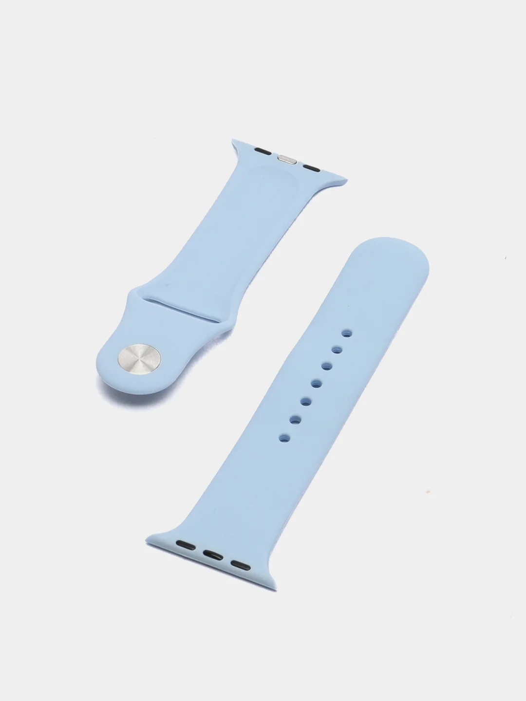 Небесно-голубой силиконовый ремешок для Apple Watch 3, 4, 5, 6, 7, SE на 38/42/40/44