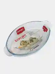 Форма для запекания овальная с ручками, рефленая,Borcam  730 мл 59724 OB