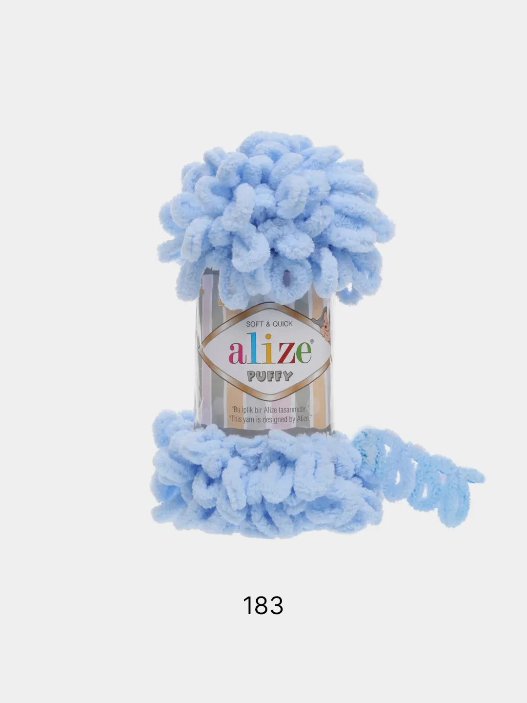 Ледяной пряжа с большими петельками Puffy Alize (Ализе Пуффи), разные цвета