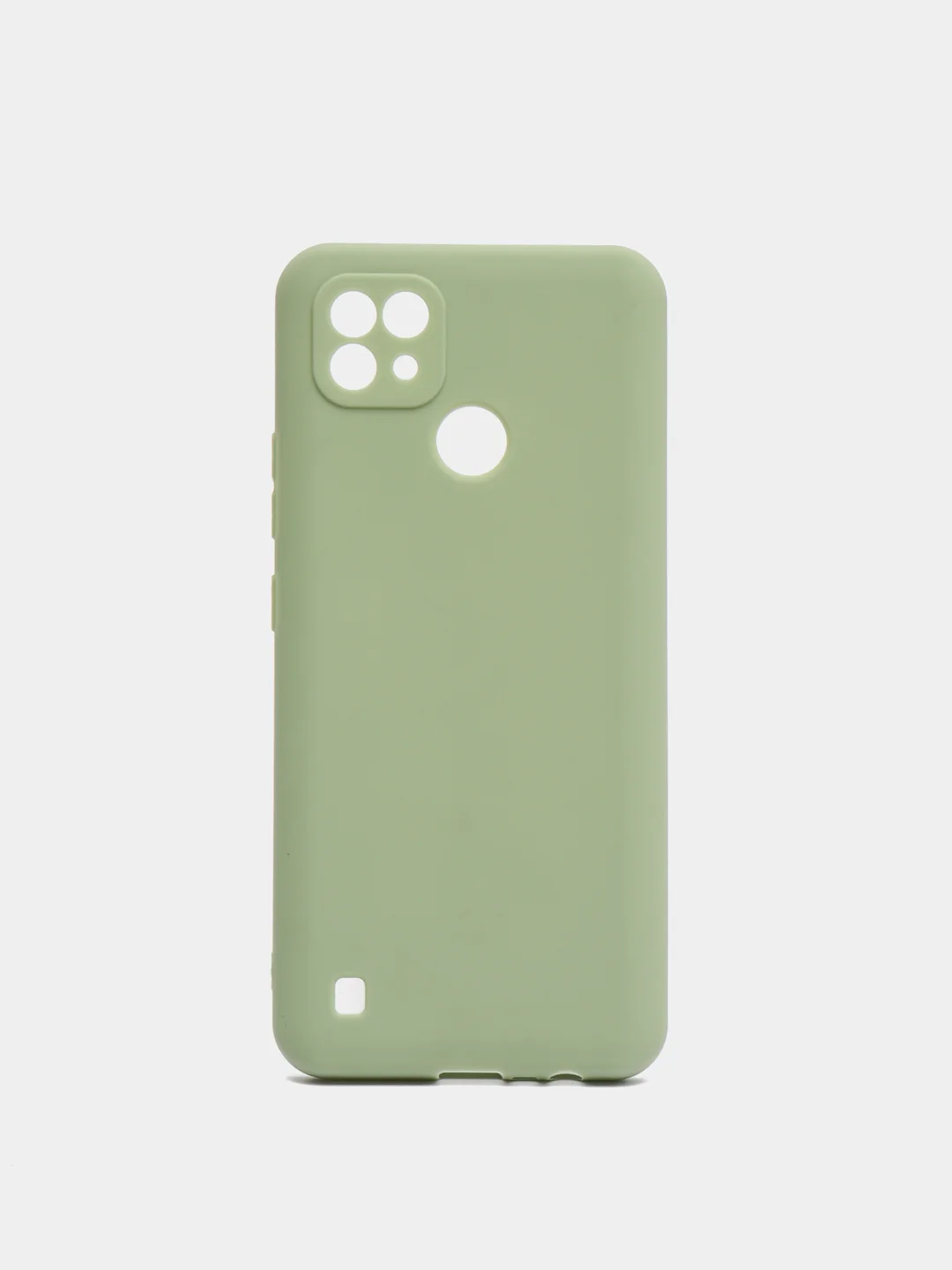 Оливковый чехол для Realme C21 силиконовый матовый однотонный