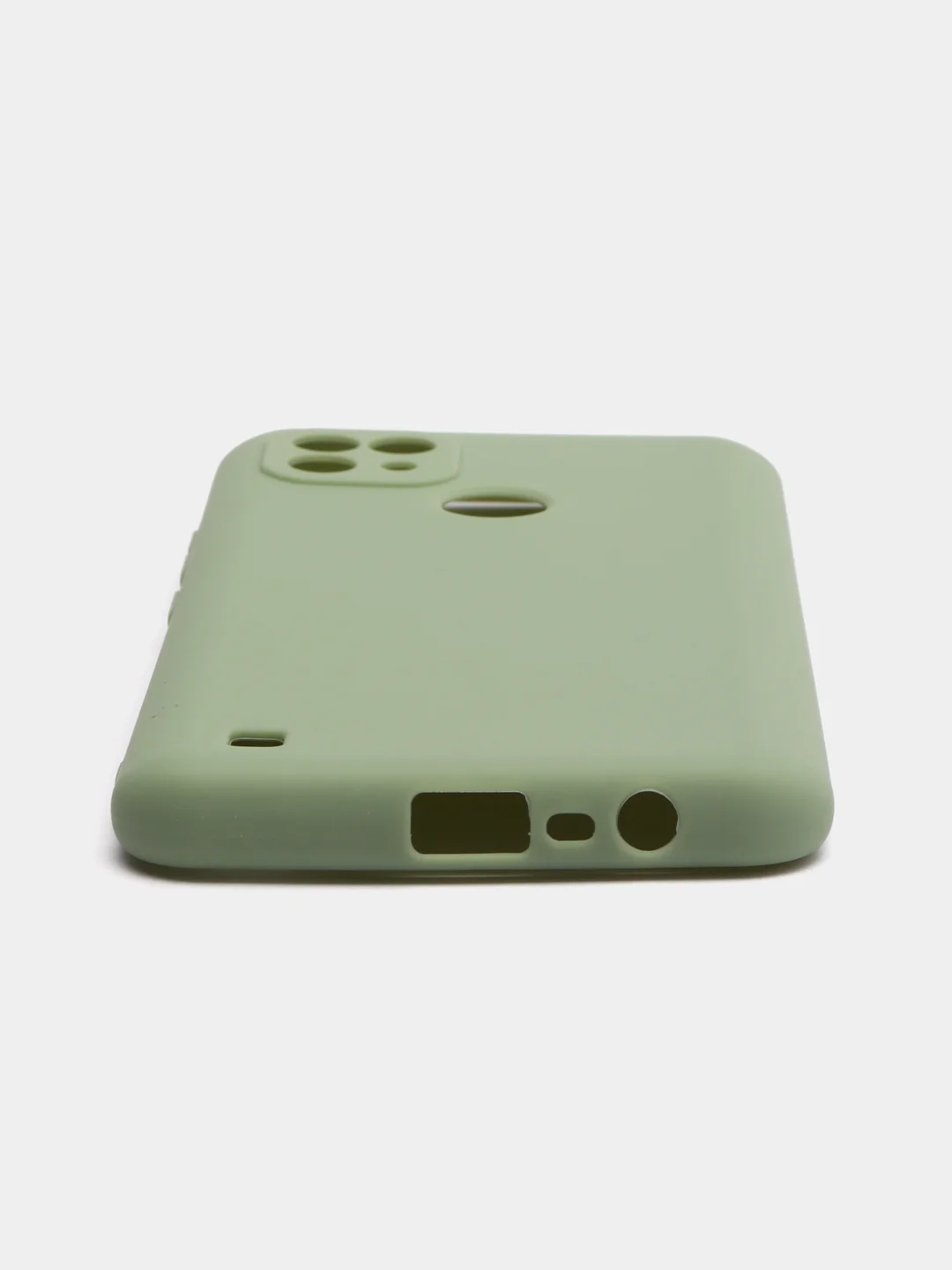 Оливковый чехол для Realme C21 силиконовый матовый однотонный