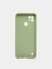 Оливковый чехол для Realme C21 силиконовый матовый однотонный