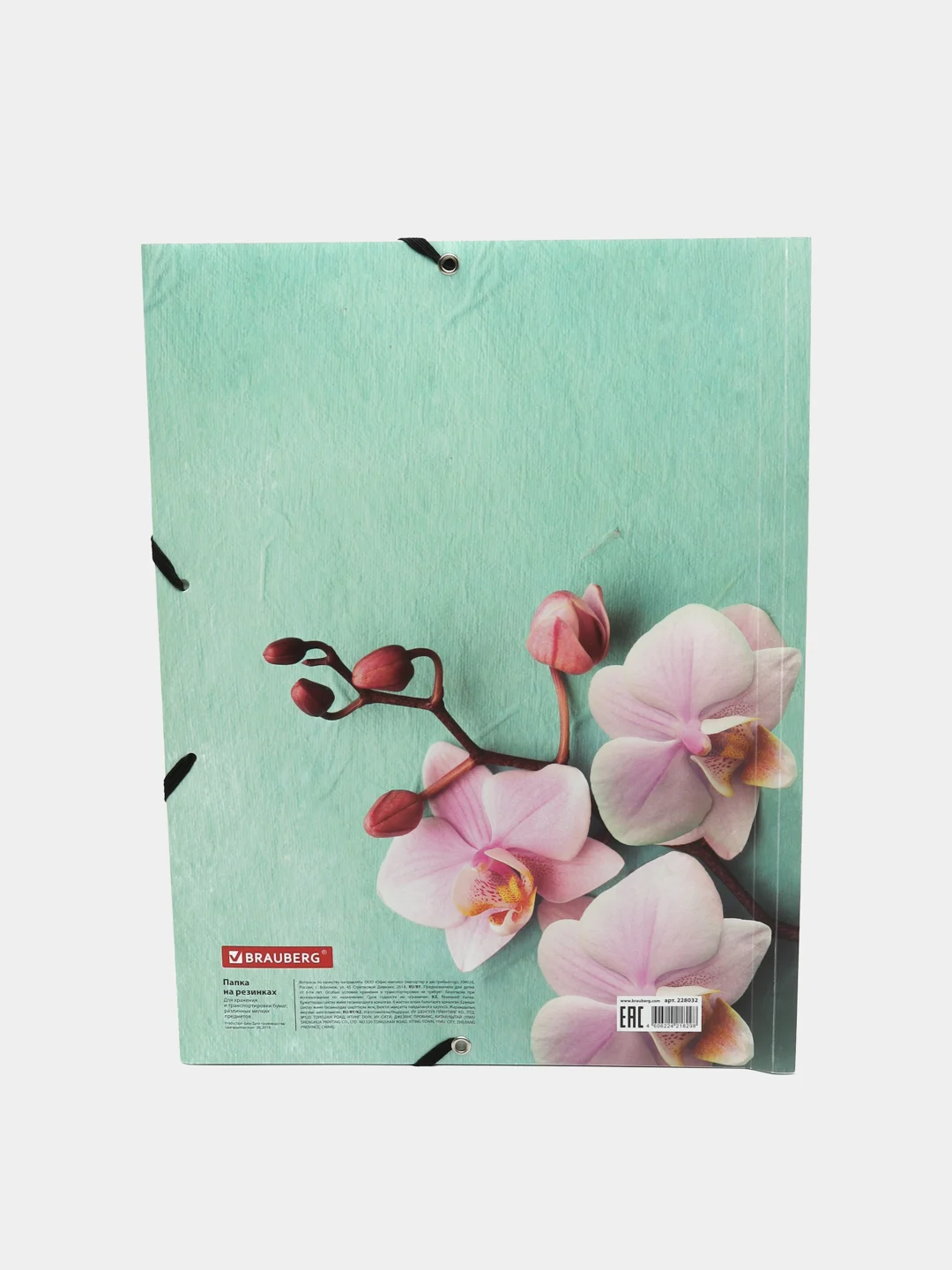 Папка на резинках BRAUBERG "FLOWER", А4, цветная печать