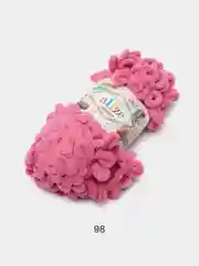 Тёмно-розовый пряжа с большими петельками Puffy Alize (Ализе Пуффи), разные цвета