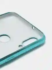 Бирюзовый чехол Samsung Galaxy A10s, Самсунг Галакси А10с цветной, силиконовый, с глянцевой рамкой