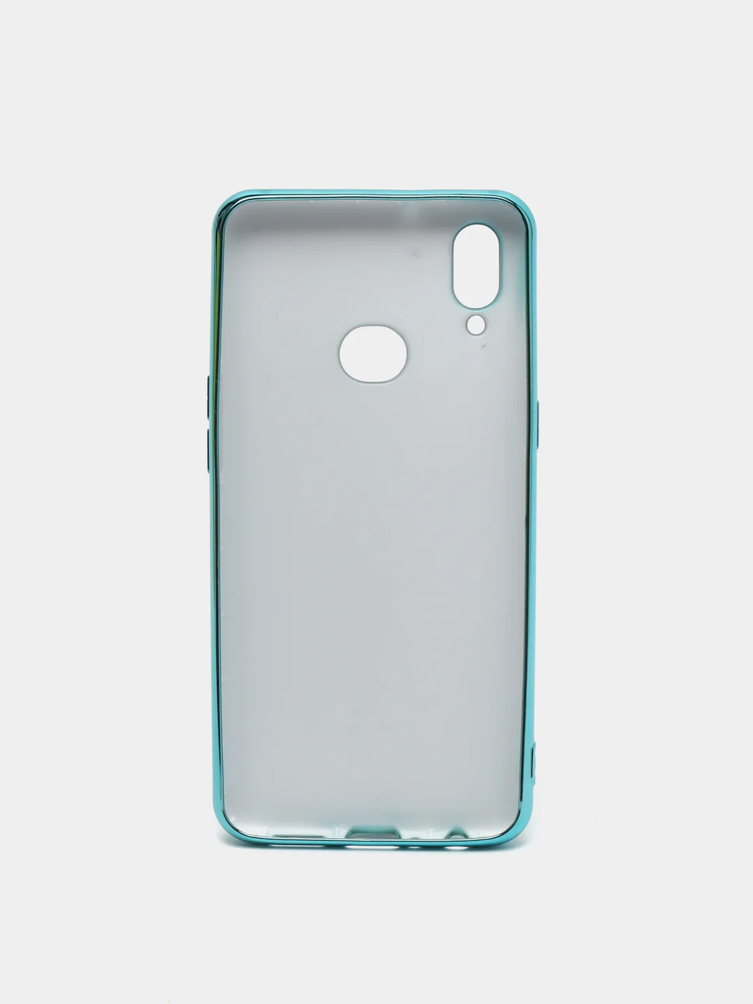 Бирюзовый чехол Samsung Galaxy A10s, Самсунг Галакси А10с цветной, силиконовый, с глянцевой рамкой