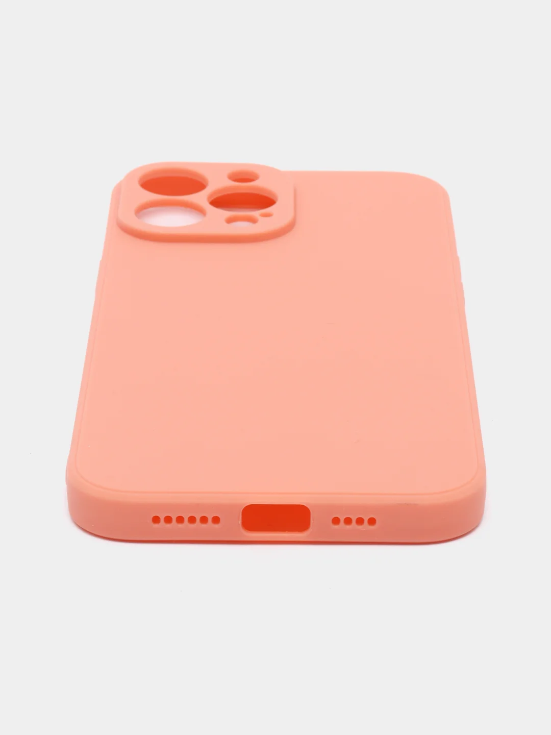 Коралловый чехол Silicone Case для iPhone 12, 12 Pro, Max, 12 mini, 13, 13 Pro, Max с защитой камеры