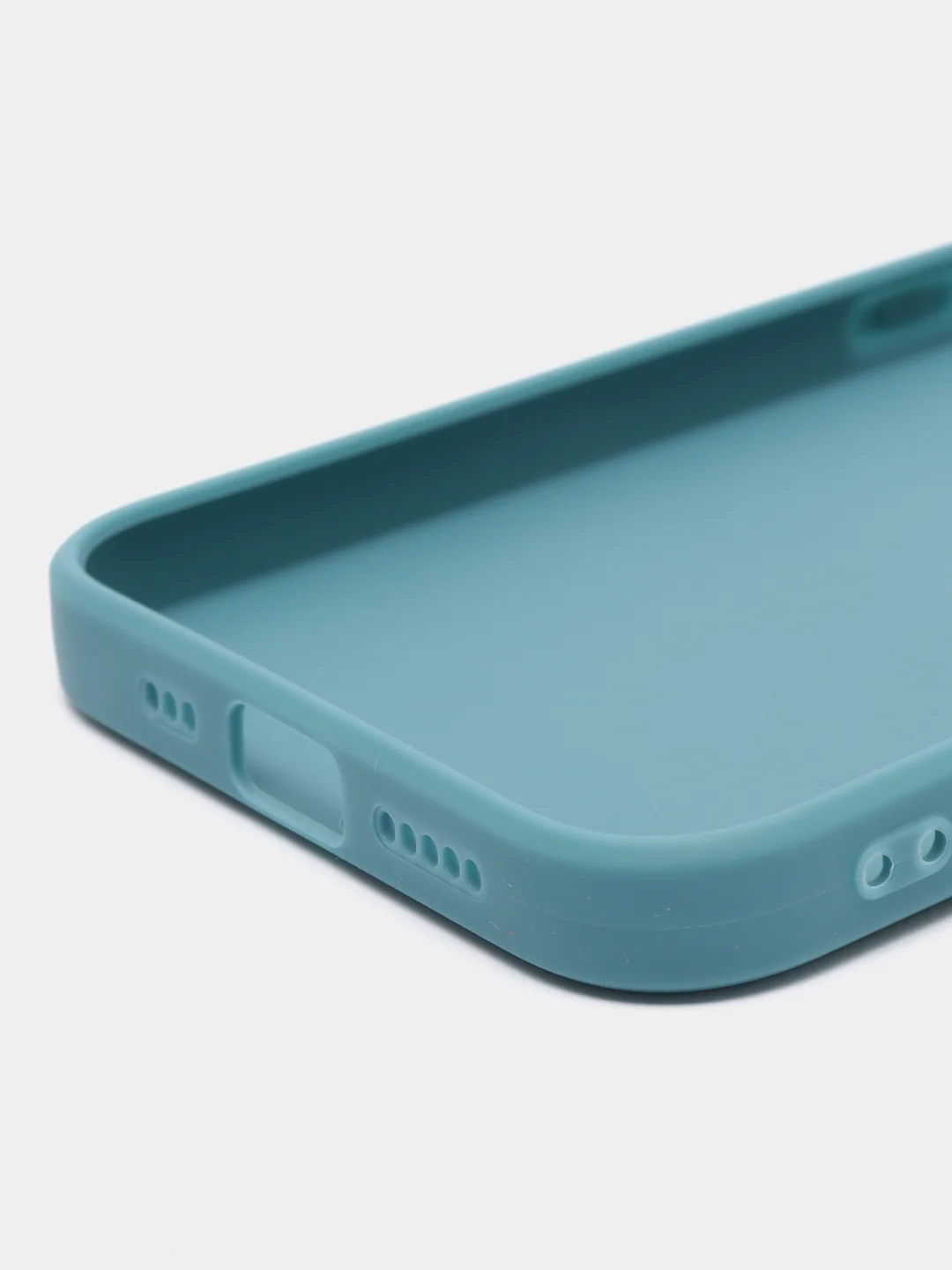 Бирюзовый чехол Silicone Case для iPhone 12, 12 Pro, Max, 12 mini, 13, 13 Pro, Max с защитой камеры