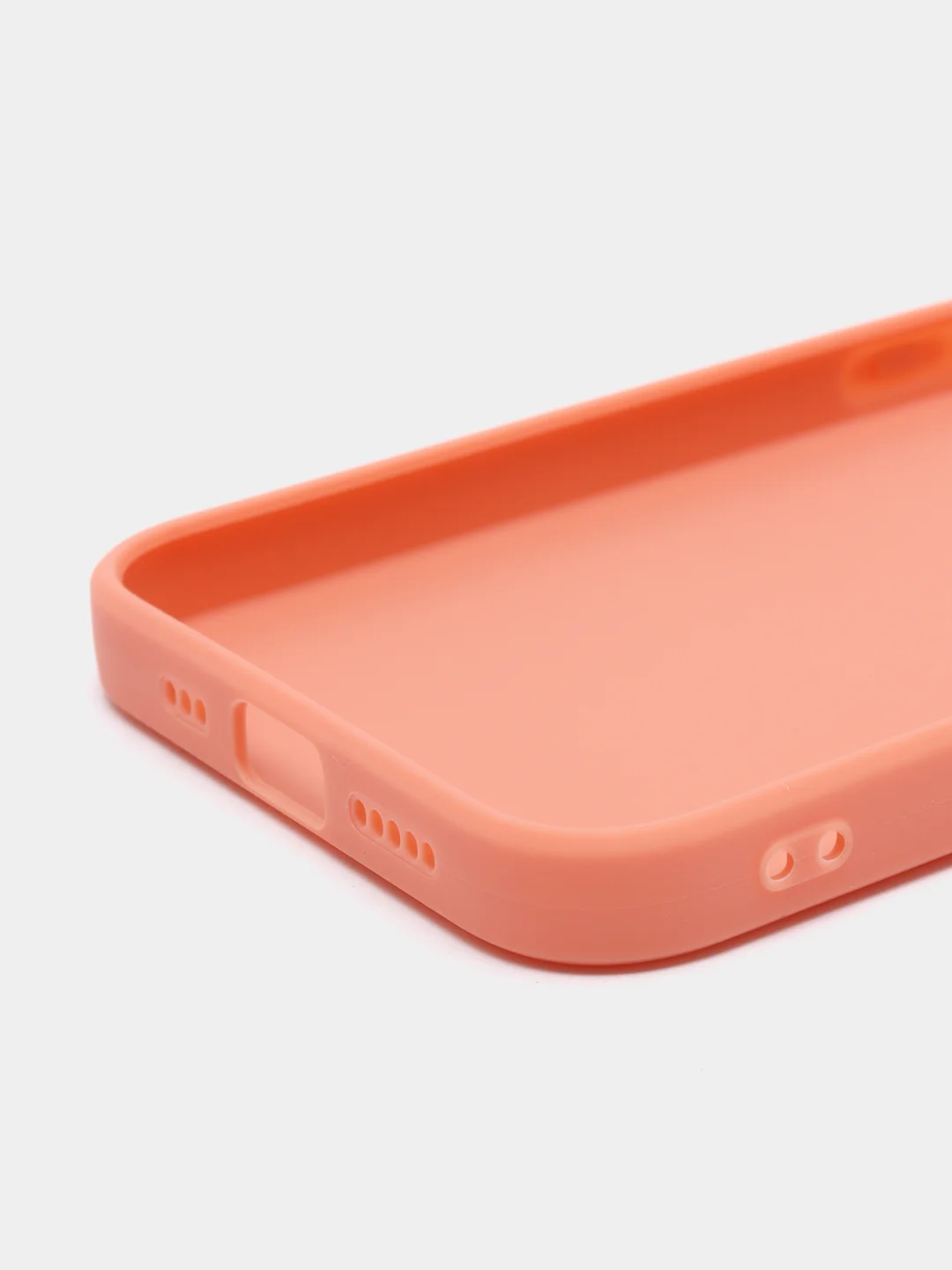 Коралловый чехол Silicone Case для iPhone 12, 12 Pro, Max, 12 mini, 13, 13 Pro, Max с защитой камеры