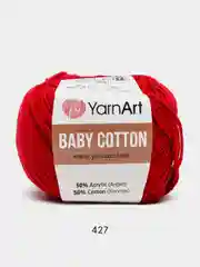 Бордовый пряжа YarnArt Baby Cotton, 50% хлопок, 50% акрил, 50 г, 165 м