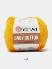 Желтый пряжа YarnArt Baby Cotton, 50% хлопок, 50% акрил, 50 г, 165 м