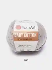 Серый металлик пряжа YarnArt Baby Cotton, 50% хлопок, 50% акрил, 50 г, 165 м