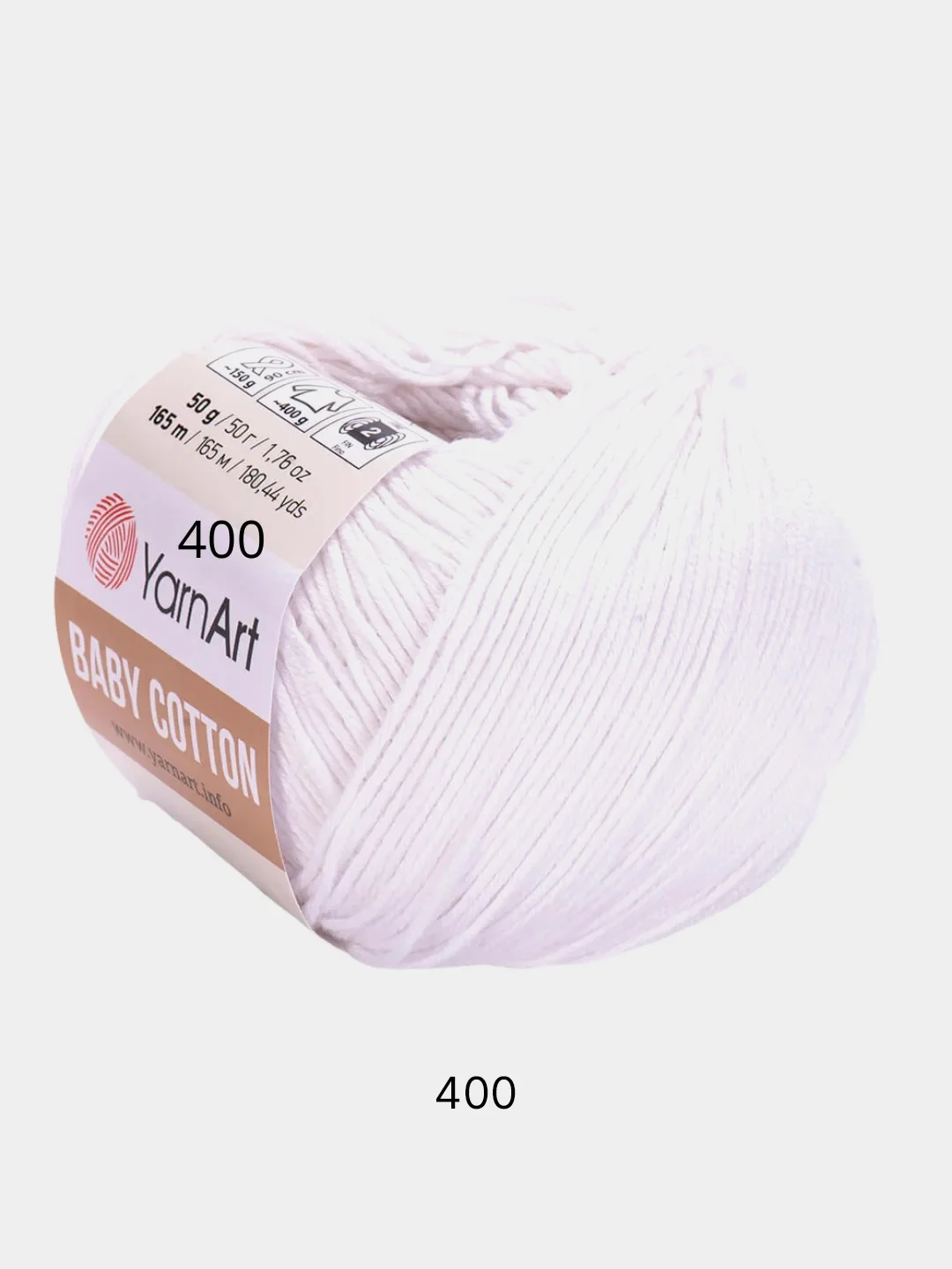 Прозрачный пряжа YarnArt Baby Cotton, 50% хлопок, 50% акрил, 50 г, 165 м