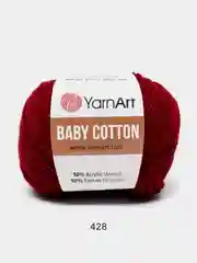 Багровый пряжа YarnArt Baby Cotton, 50% хлопок, 50% акрил, 50 г, 165 м