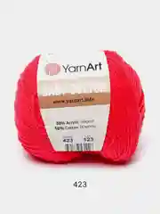 Алый пряжа YarnArt Baby Cotton, 50% хлопок, 50% акрил, 50 г, 165 м