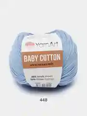 Голубой пряжа YarnArt Baby Cotton, 50% хлопок, 50% акрил, 50 г, 165 м