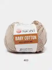Бежевый пряжа YarnArt Baby Cotton, 50% хлопок, 50% акрил, 50 г, 165 м