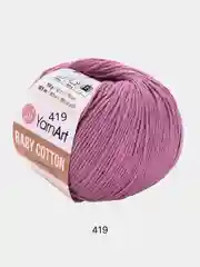 Фуксия пряжа YarnArt Baby Cotton, 50% хлопок, 50% акрил, 50 г, 165 м