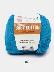 Светло-синий пряжа YarnArt Baby Cotton, 50% хлопок, 50% акрил, 50 г, 165 м