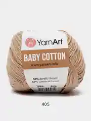 Бежевый меланж пряжа YarnArt Baby Cotton, 50% хлопок, 50% акрил, 50 г, 165 м