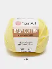 Светло-жёлтый пряжа YarnArt Baby Cotton, 50% хлопок, 50% акрил, 50 г, 165 м