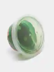 Зеленый прозрачный слайм с фруктами