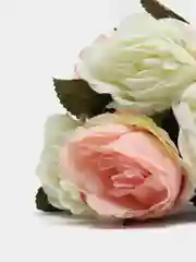 Искусственные цветы. Пионовидные розы (двухцветный букет ) Композиция. Высота: 37 см