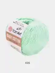 Мятный пряжа YarnArt Baby Cotton, 50% хлопок, 50% акрил, 50 г, 165 м