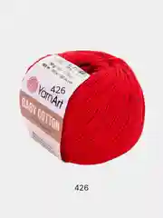 Красный пряжа YarnArt Baby Cotton, 50% хлопок, 50% акрил, 50 г, 165 м