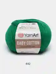Лесной зеленый пряжа YarnArt Baby Cotton, 50% хлопок, 50% акрил, 50 г, 165 м