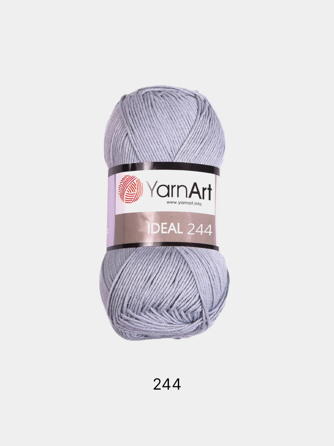 Серый пряжа YarnArt Ideal, 100% хлопок, 50 г, 170 м